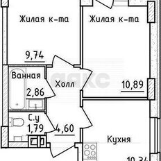 Квартира 42,8 м², 2-комнатная - изображение 1