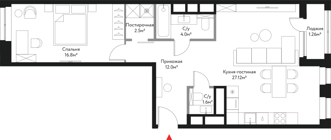 65,3 м², 2-комнатная квартира 27 199 956 ₽ - изображение 26