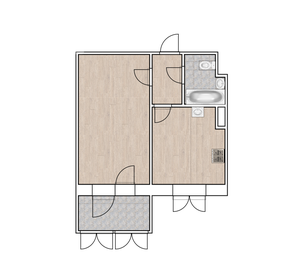 Квартира 32,8 м², 1-комнатная - изображение 1