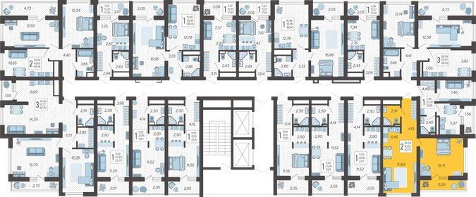 45 м², 2-комнатная квартира 18 500 000 ₽ - изображение 147