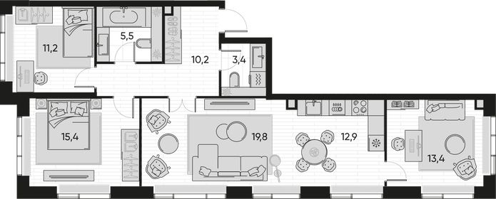 524 м², 5-комнатная квартира 199 000 000 ₽ - изображение 169