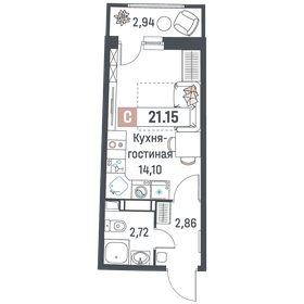 21,2 м², квартира-студия 4 050 225 ₽ - изображение 53