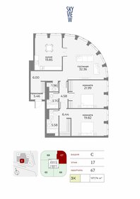 114,9 м², 3-комнатная квартира 195 581 600 ₽ - изображение 138