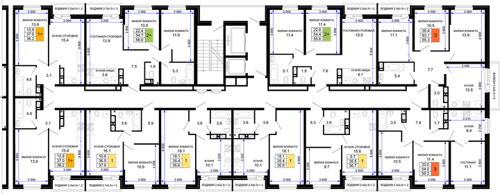 53 м², 3-комнатная квартира 6 500 000 ₽ - изображение 31