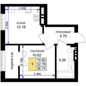 30,5 м², 1-комнатная квартира 3 500 000 ₽ - изображение 18