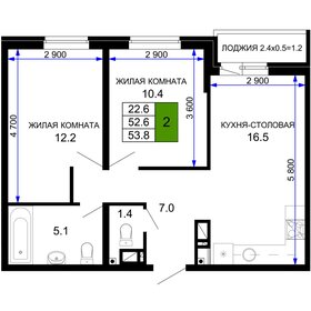 62 м², 2-комнатная квартира 4 400 000 ₽ - изображение 109