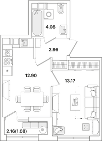 36,1 м², 1-комнатная квартира 8 674 325 ₽ - изображение 18