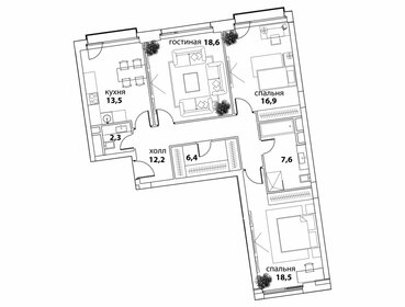 Квартира 96 м², 3-комнатная - изображение 1