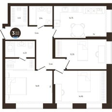 Квартира 81,1 м², 3-комнатная - изображение 2
