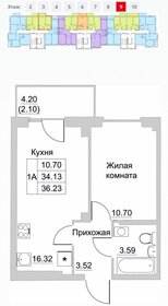 29 м², квартира-студия 2 850 000 ₽ - изображение 74