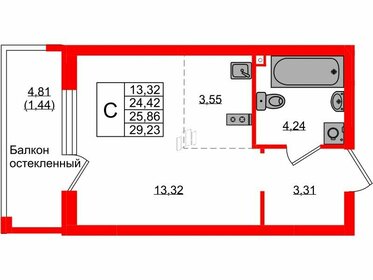 Квартира 25,9 м², студия - изображение 1