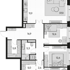 Квартира 130,7 м², 4-комнатная - изображение 2