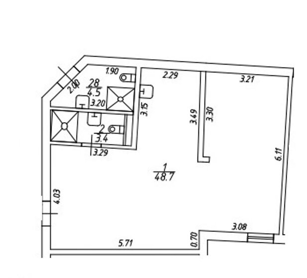 52,1 м², 2-комнатные апартаменты 21 987 024 ₽ - изображение 1