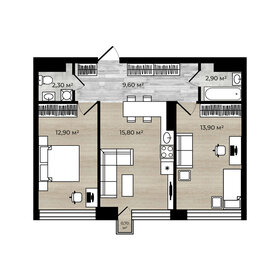 60,9 м², 2-комнатная квартира 4 450 000 ₽ - изображение 17