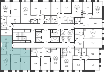 Квартира 76 м², 3-комнатная - изображение 2