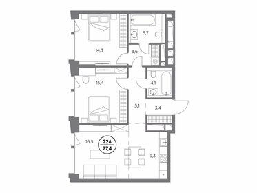 75,3 м², 2-комнатная квартира 84 750 000 ₽ - изображение 65