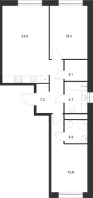 Квартира 69,1 м², 2-комнатная - изображение 1