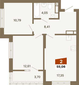61,2 м², 3-комнатная квартира 5 900 000 ₽ - изображение 54
