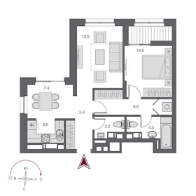 43,8 м², 2-комнатная квартира 14 400 000 ₽ - изображение 83