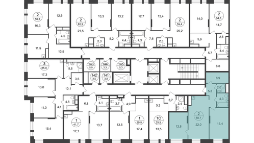 71,4 м², 2-комнатная квартира 15 414 718 ₽ - изображение 34