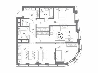 120 м², 4-комнатная квартира 63 000 000 ₽ - изображение 118