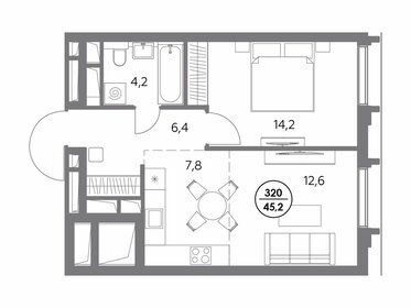 37,7 м², 1-комнатная квартира 20 525 172 ₽ - изображение 21