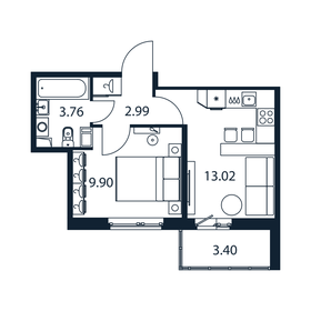 31,6 м², 1-комнатная квартира 4 800 000 ₽ - изображение 99