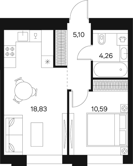 96,1 м², 3-комнатная квартира 37 721 088 ₽ - изображение 1