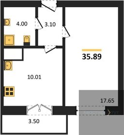 Квартира 35,9 м², 1-комнатная - изображение 1