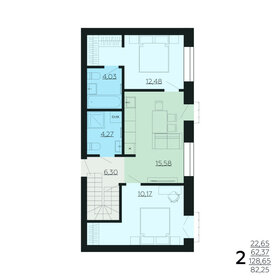 Квартира 128,7 м², 2-комнатная - изображение 1
