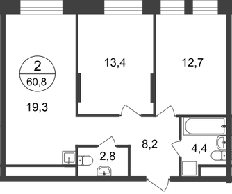 62,9 м², 2-комнатная квартира 15 025 750 ₽ - изображение 92