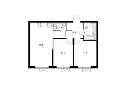 46,2 м², 2-комнатная квартира 14 480 622 ₽ - изображение 16