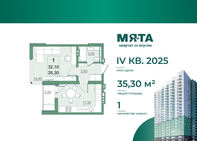 36 м², 1-комнатная квартира 3 300 000 ₽ - изображение 15