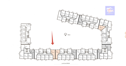 Квартира 58,8 м², 1-комнатная - изображение 1