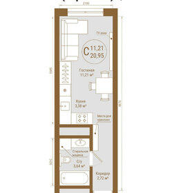 24,1 м², квартира-студия 5 200 700 ₽ - изображение 75