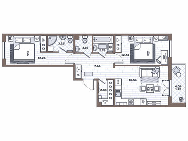 66,1 м², 2-комнатная квартира 10 500 000 ₽ - изображение 95