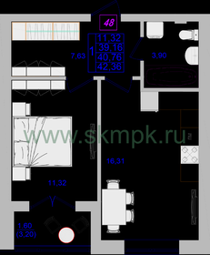 56 м², 2-комнатная квартира 7 999 000 ₽ - изображение 90