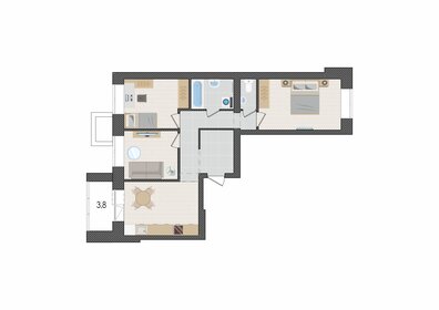 Квартира 67,1 м², 3-комнатная - изображение 1