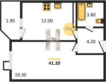 Квартира 41,2 м², 1-комнатная - изображение 1