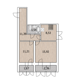 Квартира 54,6 м², 2-комнатная - изображение 1