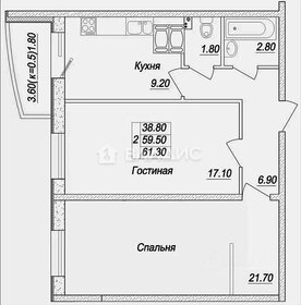 57,8 м², 2-комнатная квартира 7 200 000 ₽ - изображение 1