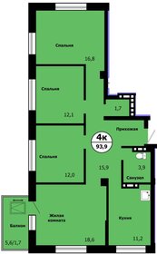 Квартира 94 м², 4-комнатная - изображение 1