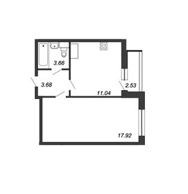 Квартира 37,6 м², 1-комнатная - изображение 1