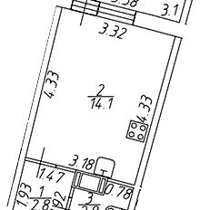 Квартира 21,3 м², студия - изображение 2