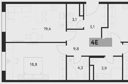 Квартира 111 м², 3-комнатная - изображение 1