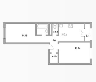 54,1 м², 2-комнатная квартира 8 500 000 ₽ - изображение 19