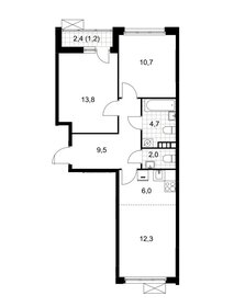 Квартира 60,2 м², 3-комнатная - изображение 1