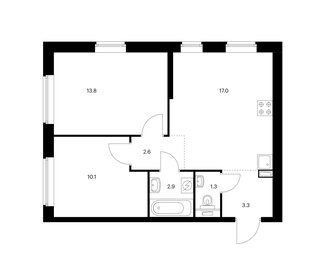 Квартира 51 м², 2-комнатная - изображение 1