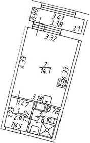 Квартира 21,3 м², студия - изображение 1