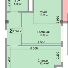 Квартира 57,6 м², 2-комнатная - изображение 2